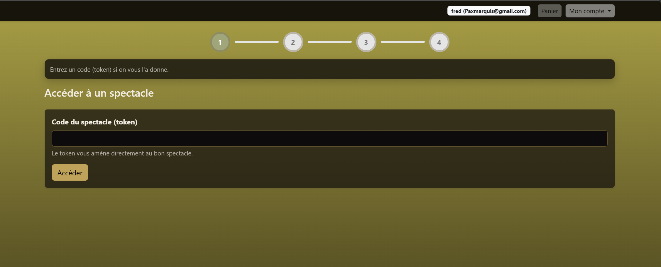 Main public page in high contrast dark olive palette