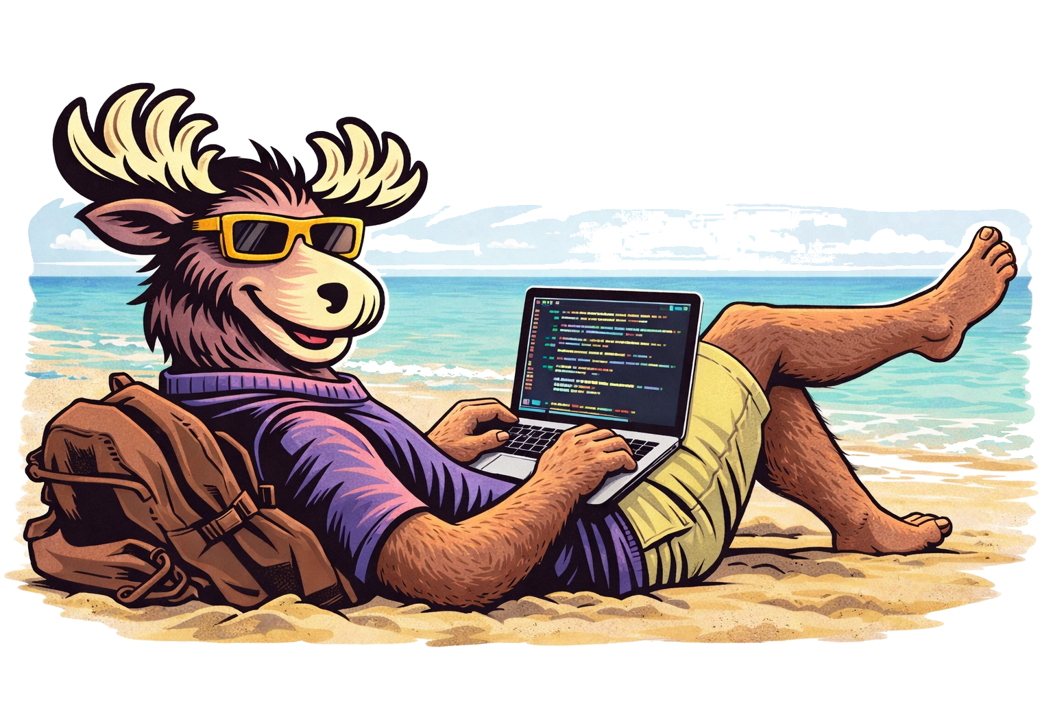 Moose illustration for work section